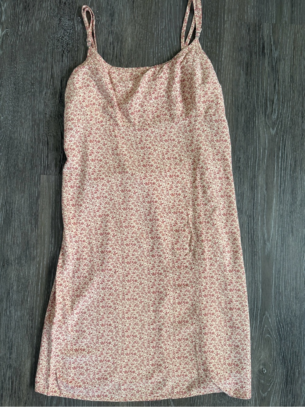 Brandy Melville Pink Floral Mini Slip Dress